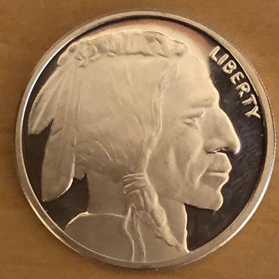1 Troy Ounce Buffalo/Indian Head Coin .999 Pure Silver Bullion 