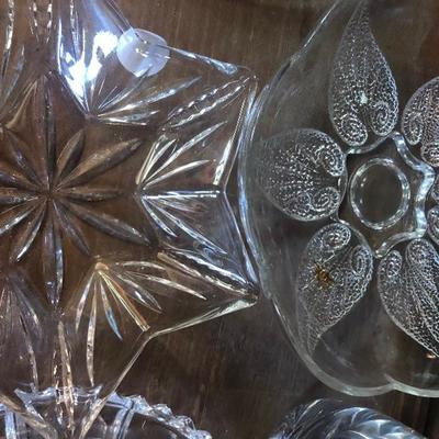 Lot of cut glass with a vase