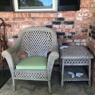 Outdoor chair and table
