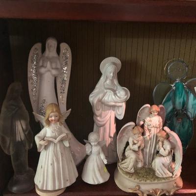 Lot of angels including stained glass