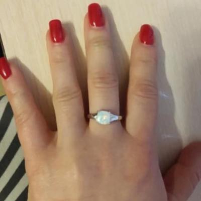 Ladies Opal Ring in Sterling Silver .925