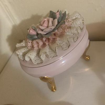 Vintage MCM Cigarette Box and Ashtrays 