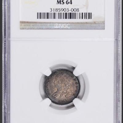 1831 CAPPED BUST 10C MS64
