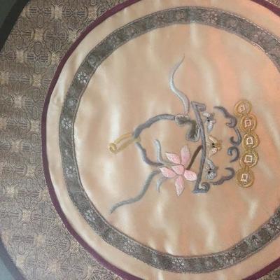 Framed round material