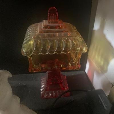 Vintage Art Glass Candy Dish