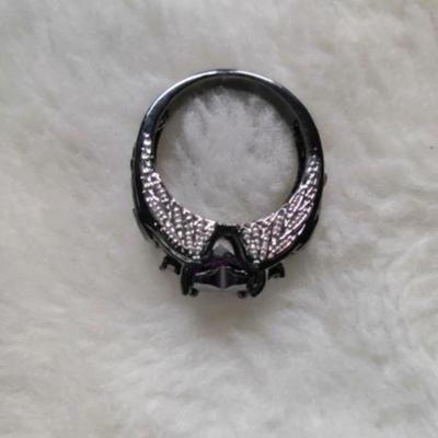 Gothic Black metal ring 
