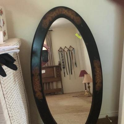 Large oval mirror