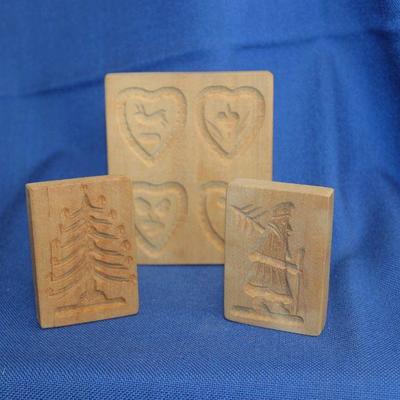 Lot 238: 3 smaller Cookie Molds  $25