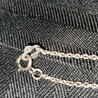 Sterling Solitare CZ necklace