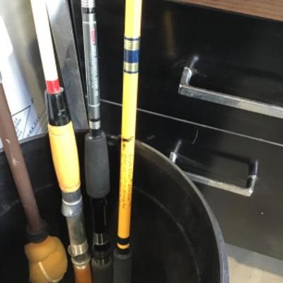 #s52. Four fishing rods: Garcia, eagle claw, StarFire and miscellaneous