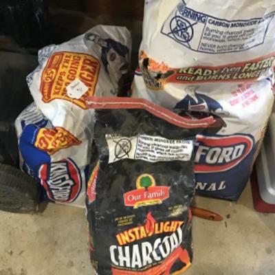 #s57.  Charcoal-Kingsford bags are each about half full