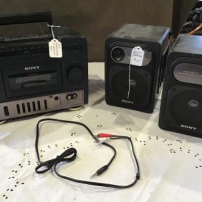 #s64.  Sony mini stereo with two speakers