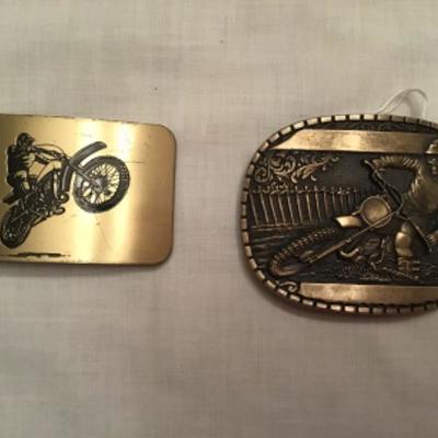 #z2.  Two dirtbike belt buckles