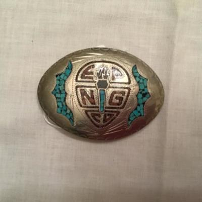 #z5.  Turquoise accent belt buckle