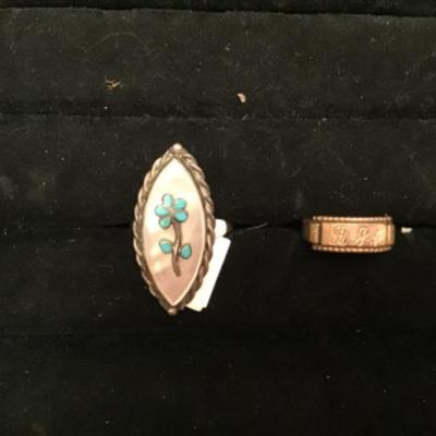 Z#16.  Two vintage rings