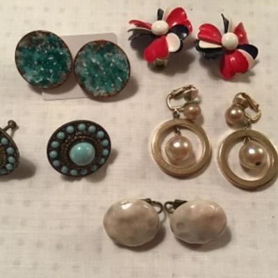 #z42.  Vintage clip on earrings