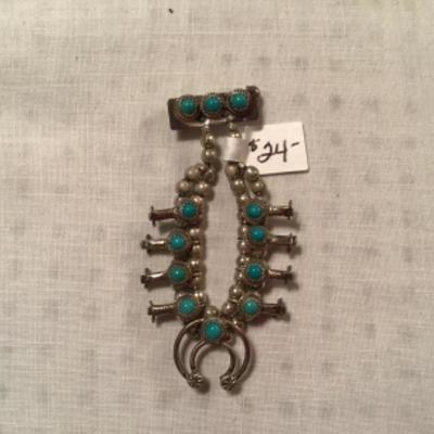 #z47.  Unique turquoise pin