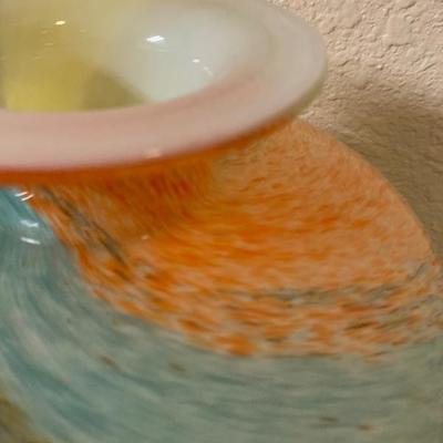 Vintage Art Glass Floor Vase