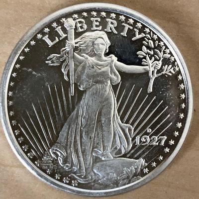 Lot #1 One Troy Ounce .999 Silver Golden State Mint Bullion Liberty 