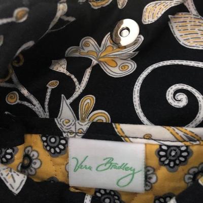 Black handbag with yellow flowers VERA BRADLEY