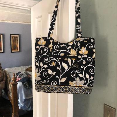Black handbag with yellow flowers VERA BRADLEY
