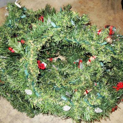Holiday Christmas Greenery - Pre-lite  Stairway