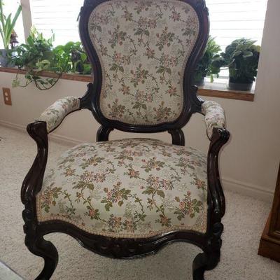 Antique Floral Chair