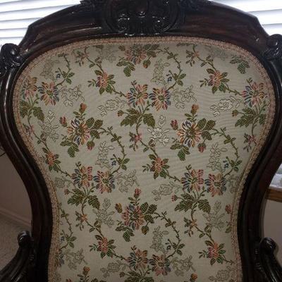 Antique Floral Chair