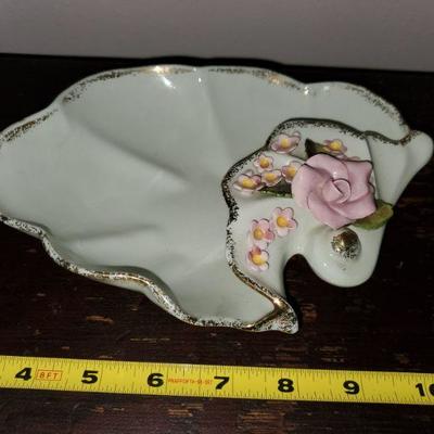 Gilded Floral Dish