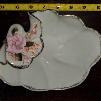 Gilded Floral Dish