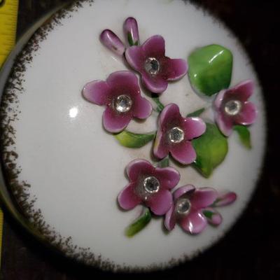 Lefton China Purple Flower Dish
