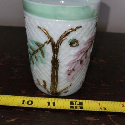 While floral glass