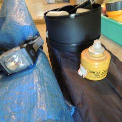 CAMPING LOT 3 - Tarp - Mess Kit - Head Lamp - Messkit