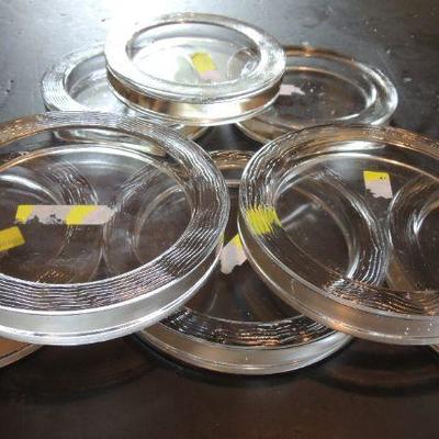 Lot of  8 Glass Candle Holders 4.5 and 5"