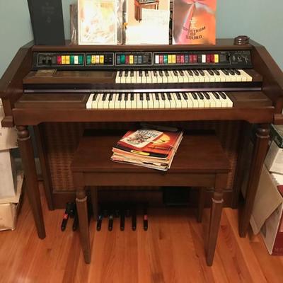 Lowrey organ and bench $295