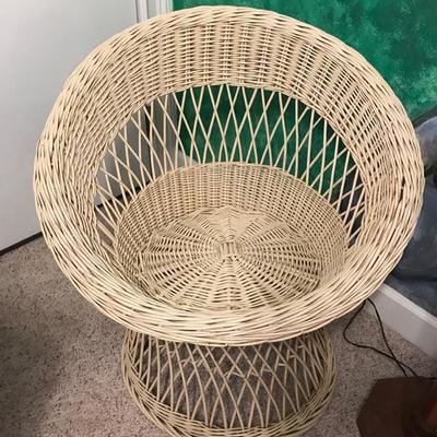 Wicker barrel chair $59
2 available