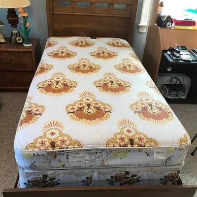 Twin bed with Serta boxspring and mattress $110
2 available
