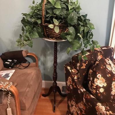 Marble top plant stand $75
35