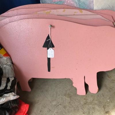 set of pig signs $25