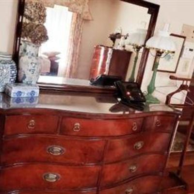 Serpentine dresser with mirror $225.00 