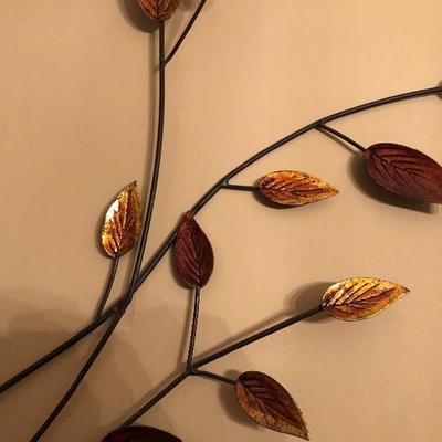 Metal Branch with Leaves