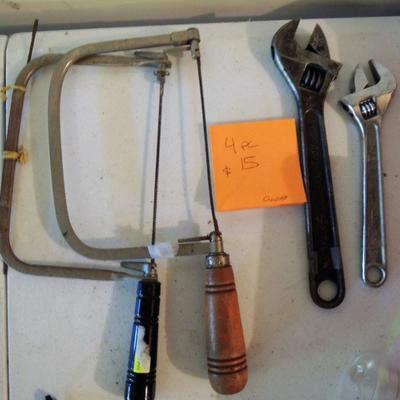 TOOL LOT - Saws and Wrenches