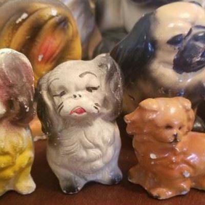 #15 Lot of Chalk Dog figurines