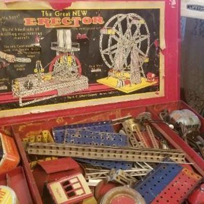 #18 Vintage Erector Ferris wheel set