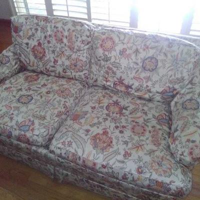 #20 Pair of Floral upholstered Love seats 