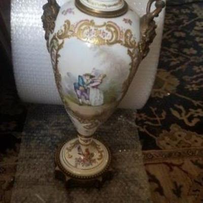 #1 Dresden meissen antique 24 inch vase
