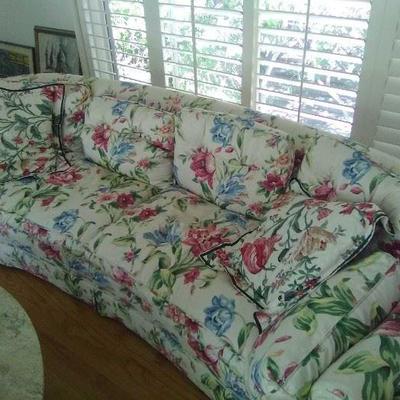 Large floral sofa 
