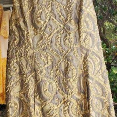 #39 Vintage gold dress - size small 