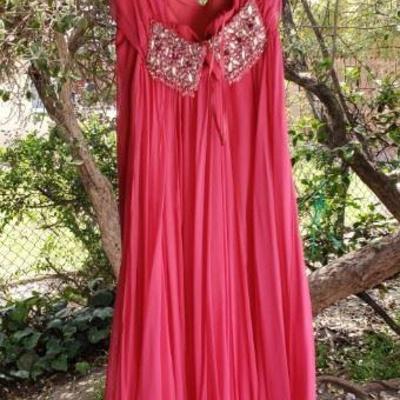 #42 Sexy Vintage red Evening dress - small 