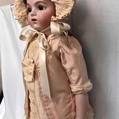Porcelain Composite Doll in Victorian-style clothing